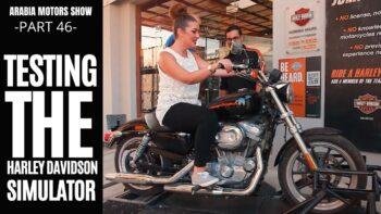 What happens when you put a non-rider in a Harley Davidson Simulator? | Arabia Motors – Part 46